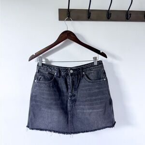 We The Free Button Fly Denim Skirt